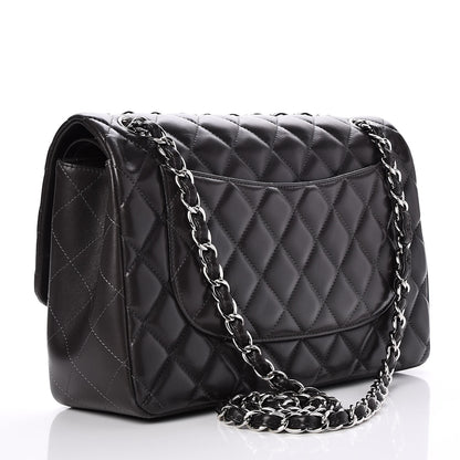 Chanel Lambskin Quilted Jumbo Double Flap Dark Grey 4 of 9