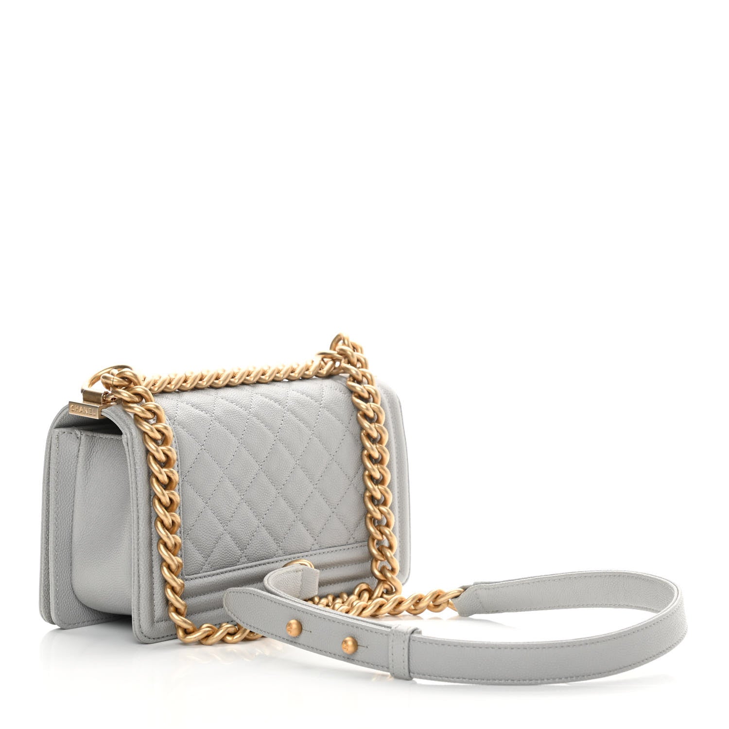 Chanel Caviar Quilted Small Boy Flap Grey 3 of 12