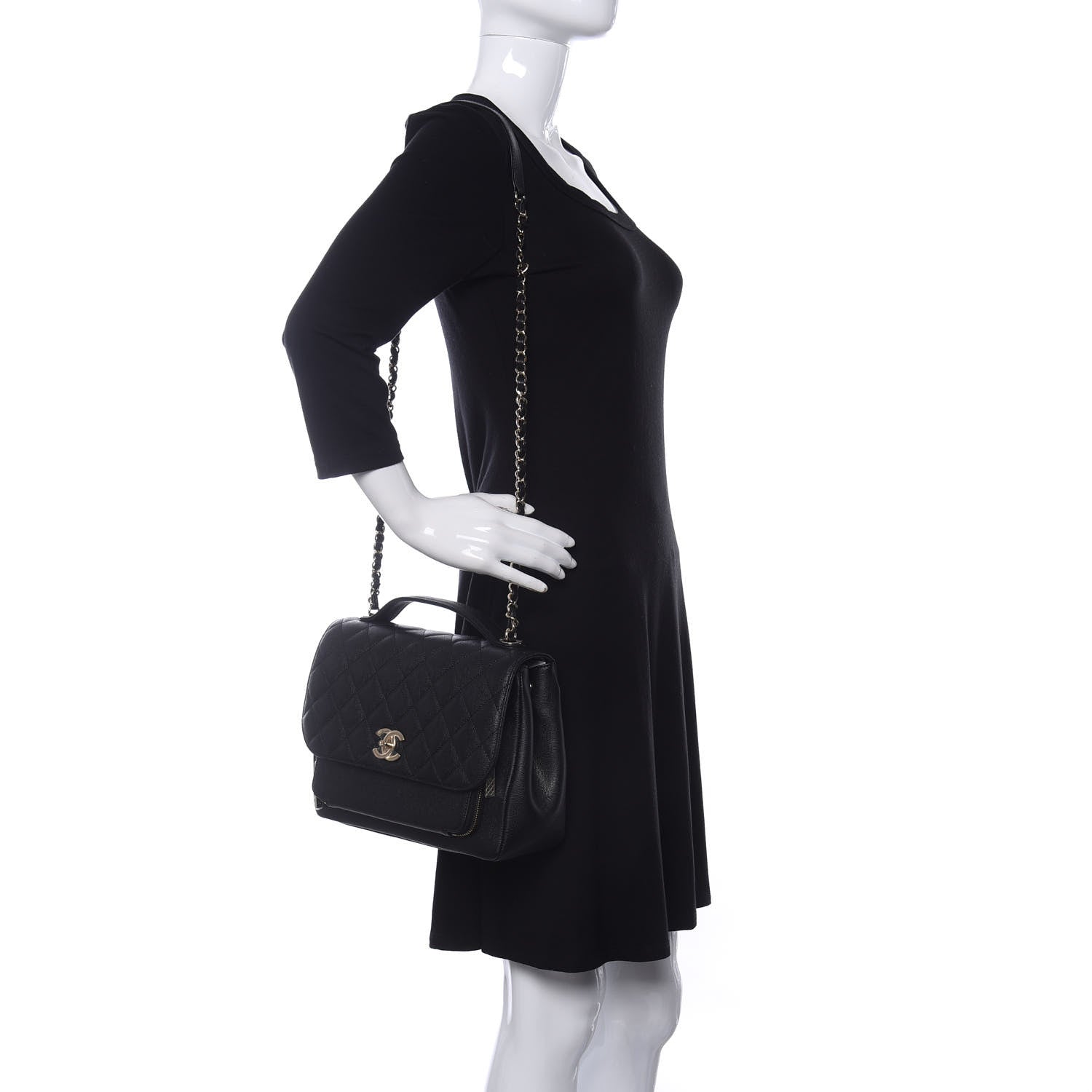 Chanel Caviar Quilted Large Business Affinity Flap Black 2 of 10