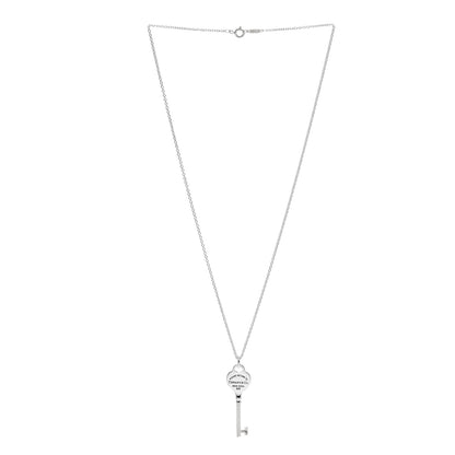 Tiffany Sterling Silver Return to Tiffany Heart Key Pendant Necklace 3 of 7