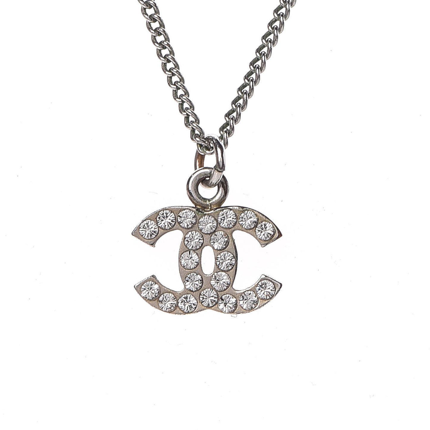 Crystal Timeless CC Necklace Silver
