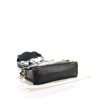 Balenciaga Chevre Gold Metallic Edge Hardware Mini City Black 4 of 7