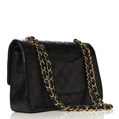 Chanel Lambskin Quilted Medium Double Flap Black 3 of 21