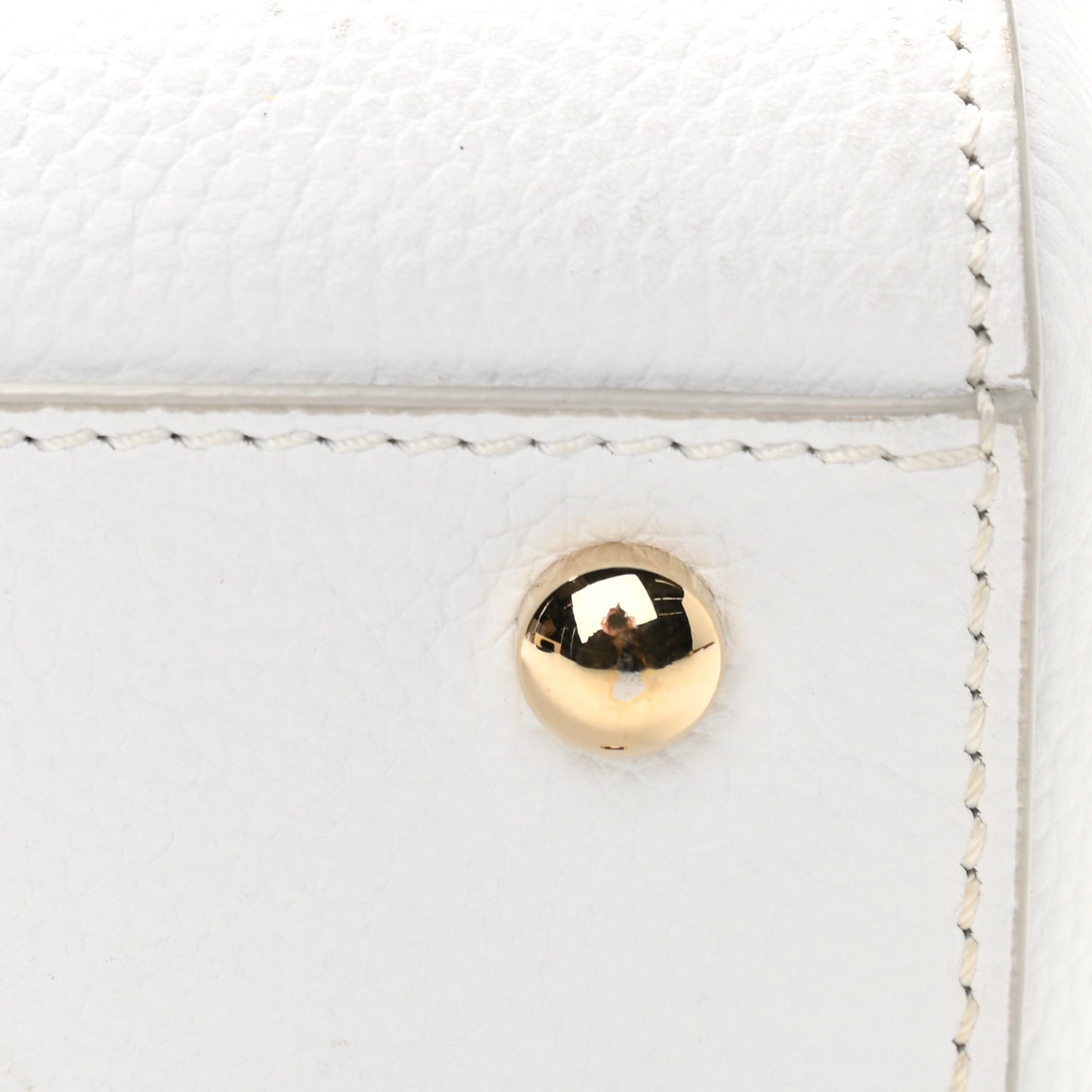 Grained Calfskin Mini Neo Executive Shopper Tote White