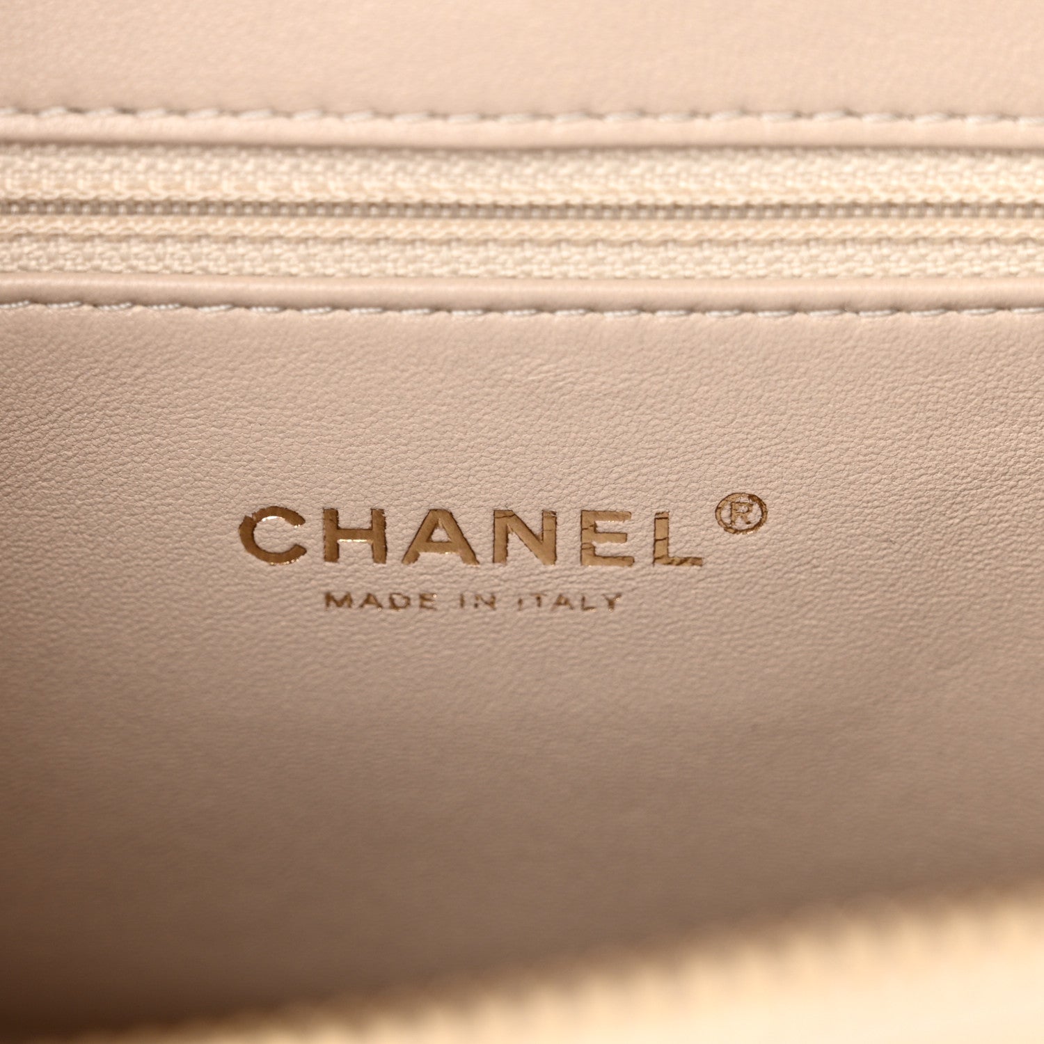 Chanel Calfskin Chevron Quilted Large Medal Flap Light Beige 6 of 11