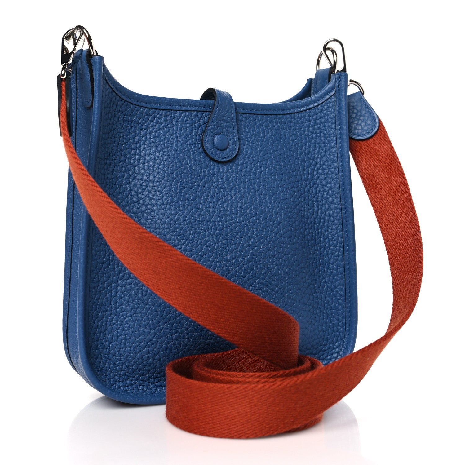 Hermes Taurillon Clemence Amazone Evelyne TPM Bleu Agate Cuivre 3 of 10