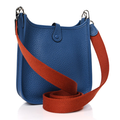 Hermes Taurillon Clemence Amazone Evelyne TPM Bleu Agate Cuivre 3 of 10