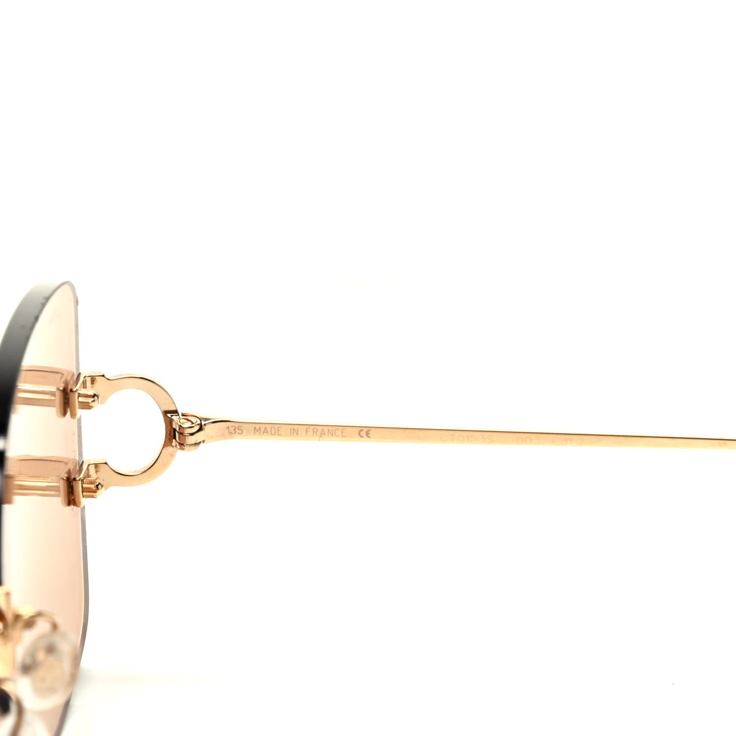 Rimless Square Sunglasses Gold