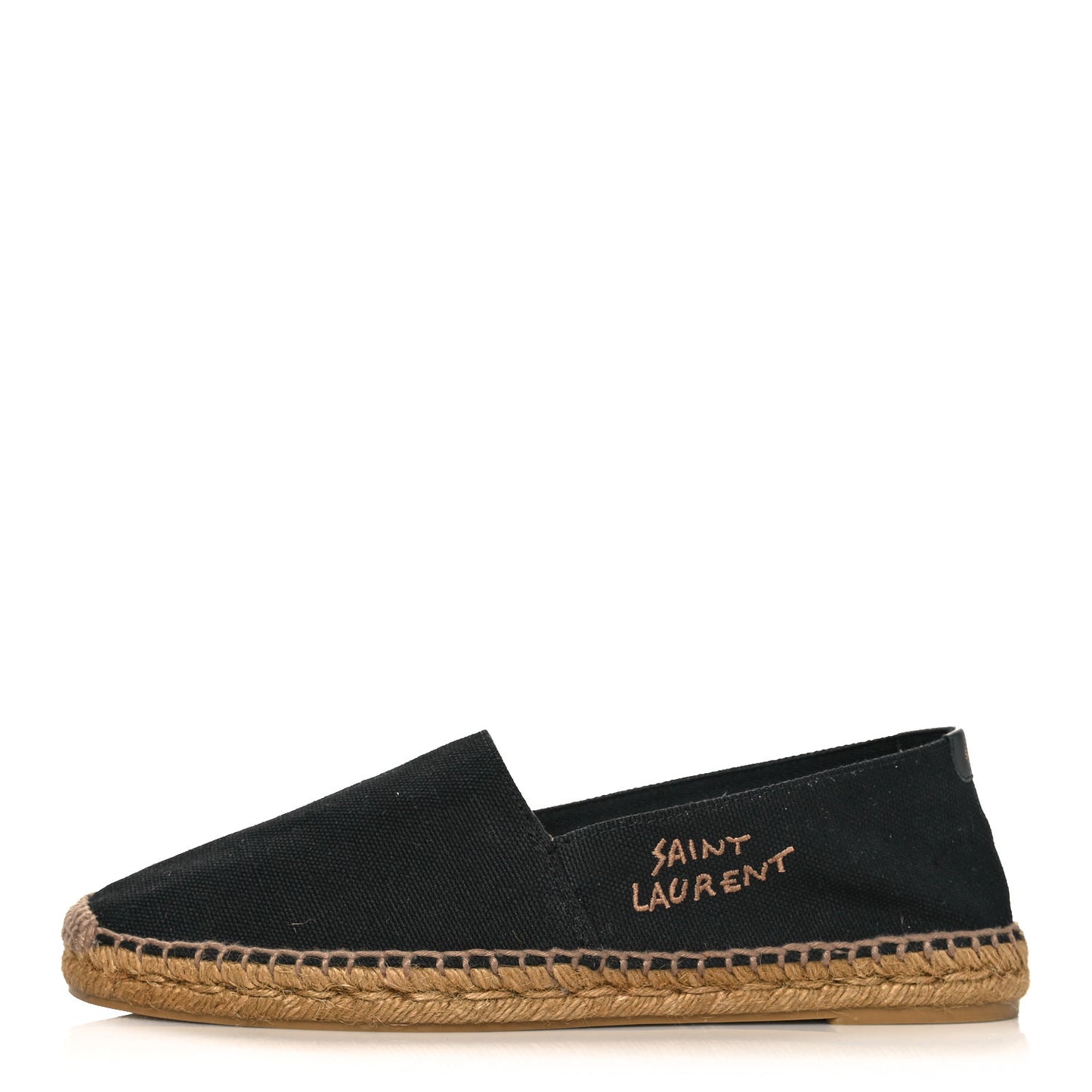 Canvas Nappa Elba Light Logo Embroidered Espadrilles 43 Black