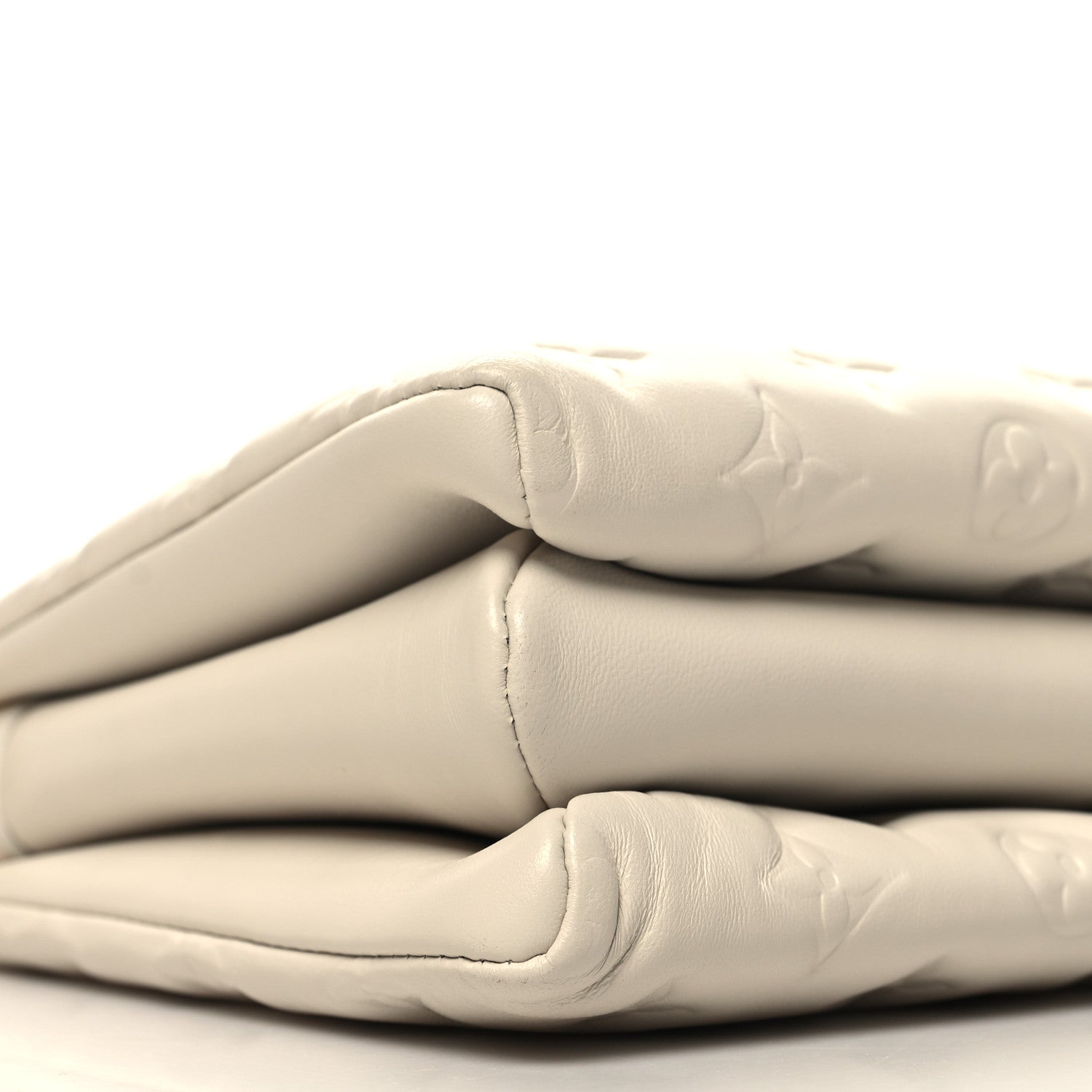 Louis Vuitton Lambskin Embossed Monogram Coussin PM Beige Cream 10 of 11