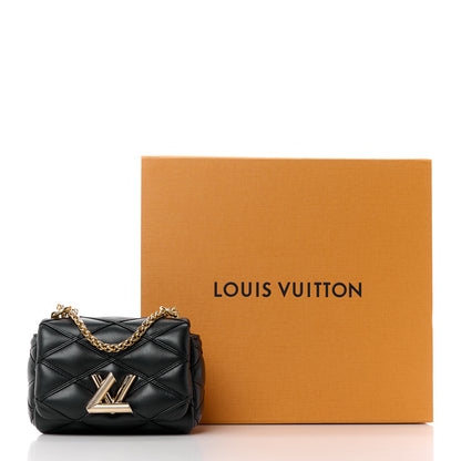 Louis Vuitton Lambskin Malletage Pico GO-14 Black 11 of 11