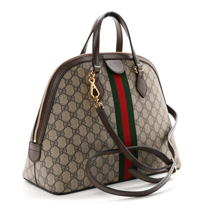 Gucci GG Supreme Monogram Web Medium Ophidia Top Handle Dome Bag Brown 3 of 10
