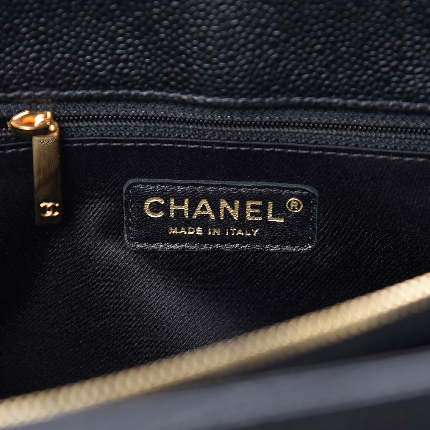 Caviar Quilted Grand Shopping Tote GST Black