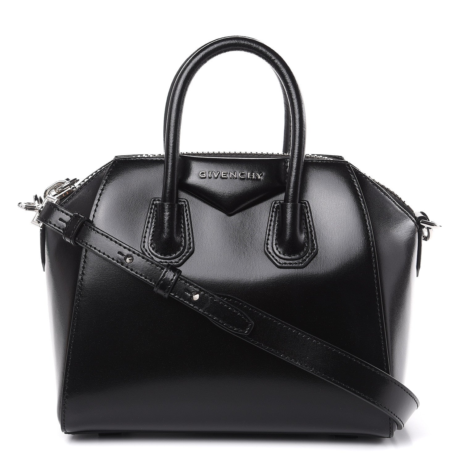 Givenchy Shiny Lord Calfskin Mini Antigona Black 1 of 10