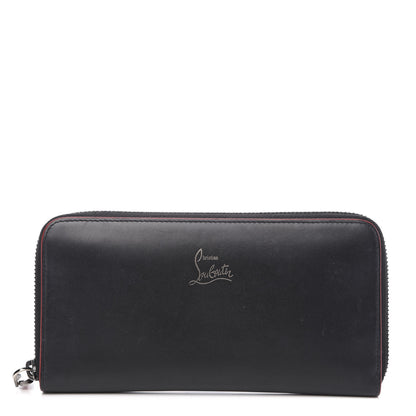 Christian Louboutin Calfskin Panettone Zip Around Wallet Black 1 of 12