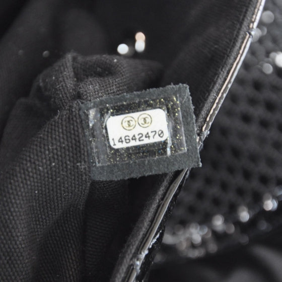 Chanel Patent Net Large La Madrague Tote Black 10 of 11