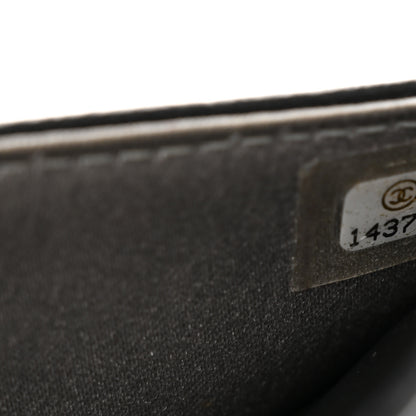 Chanel Lambskin Camellia Embossed Wallet On Chain WOC Black 8 of 9