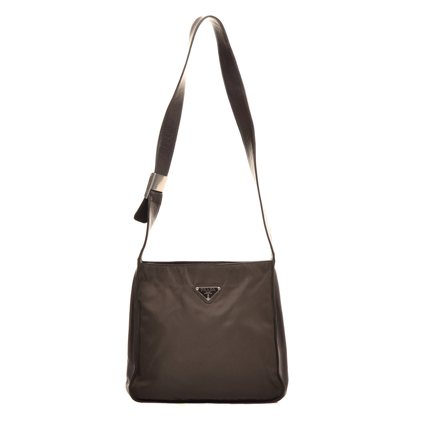 Tessuto Nylon Vitello Messenger Ebano