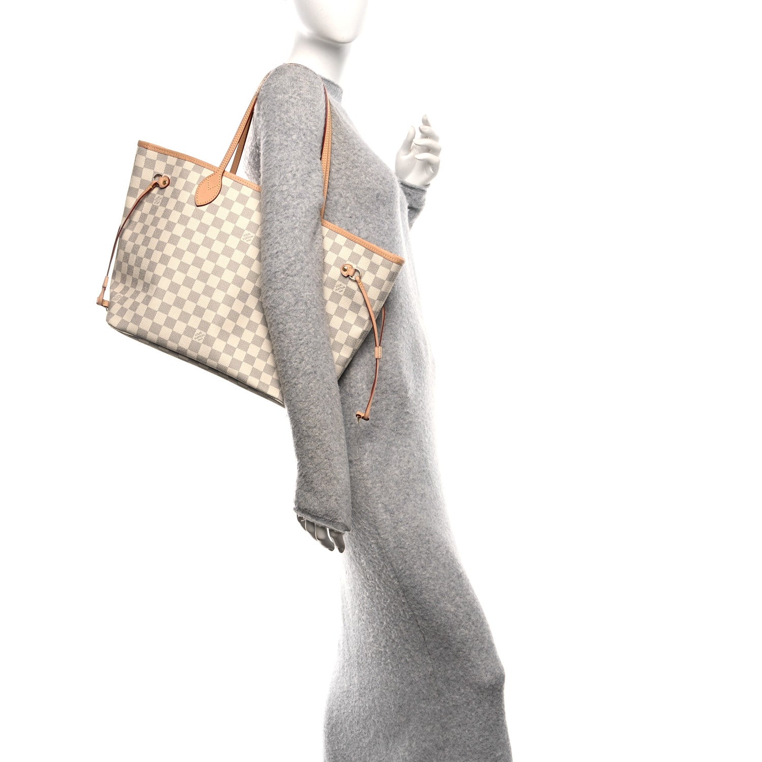 Louis Vuitton Damier Azur Neo Neverfull MM Rose Ballerine 2 of 10