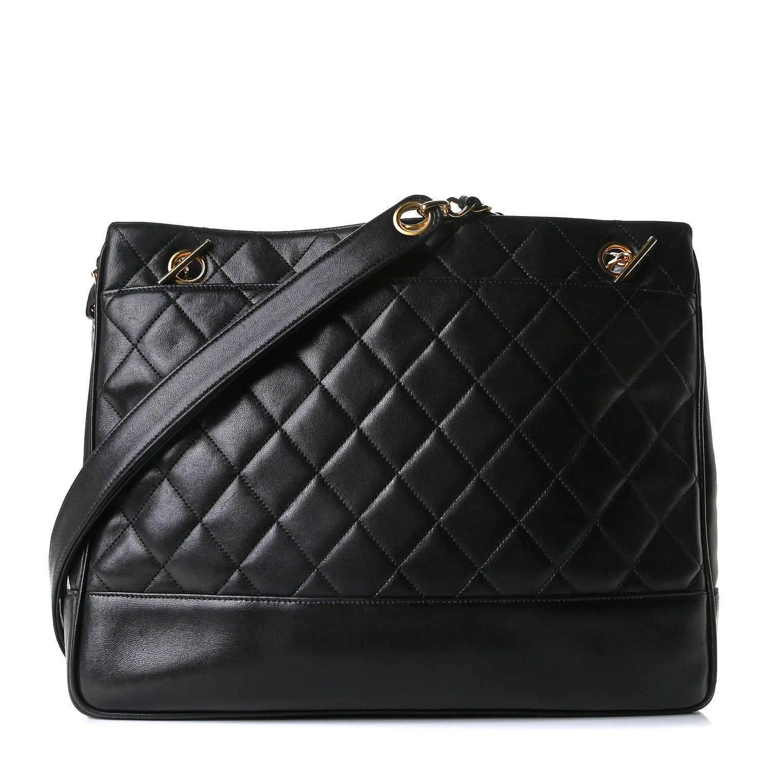 Chanel Lambskin Quilted Shoulder Bag Black 1 of 9