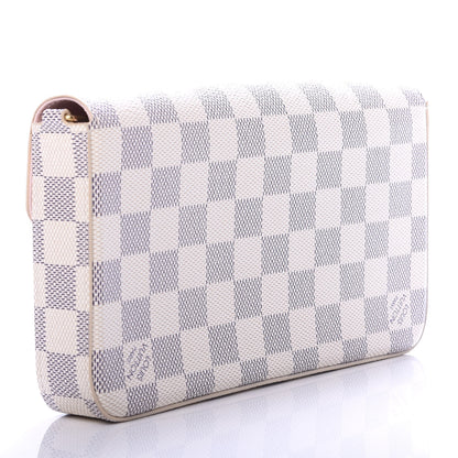 Louis Vuitton Damier Azur Pochette Felicie Chain Wallet Rose Ballerine 3 of 9