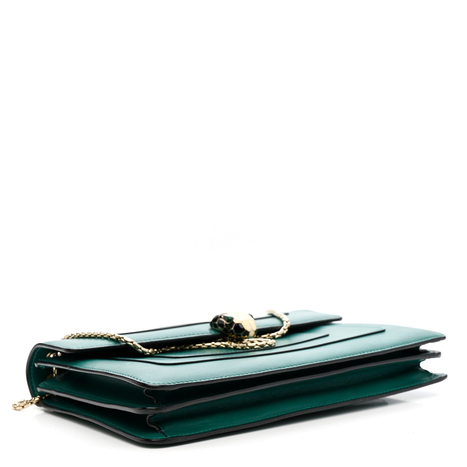 Bulgari Calfskin Serpenti Forever Shoulder Bag Emerald Green 5 of 16