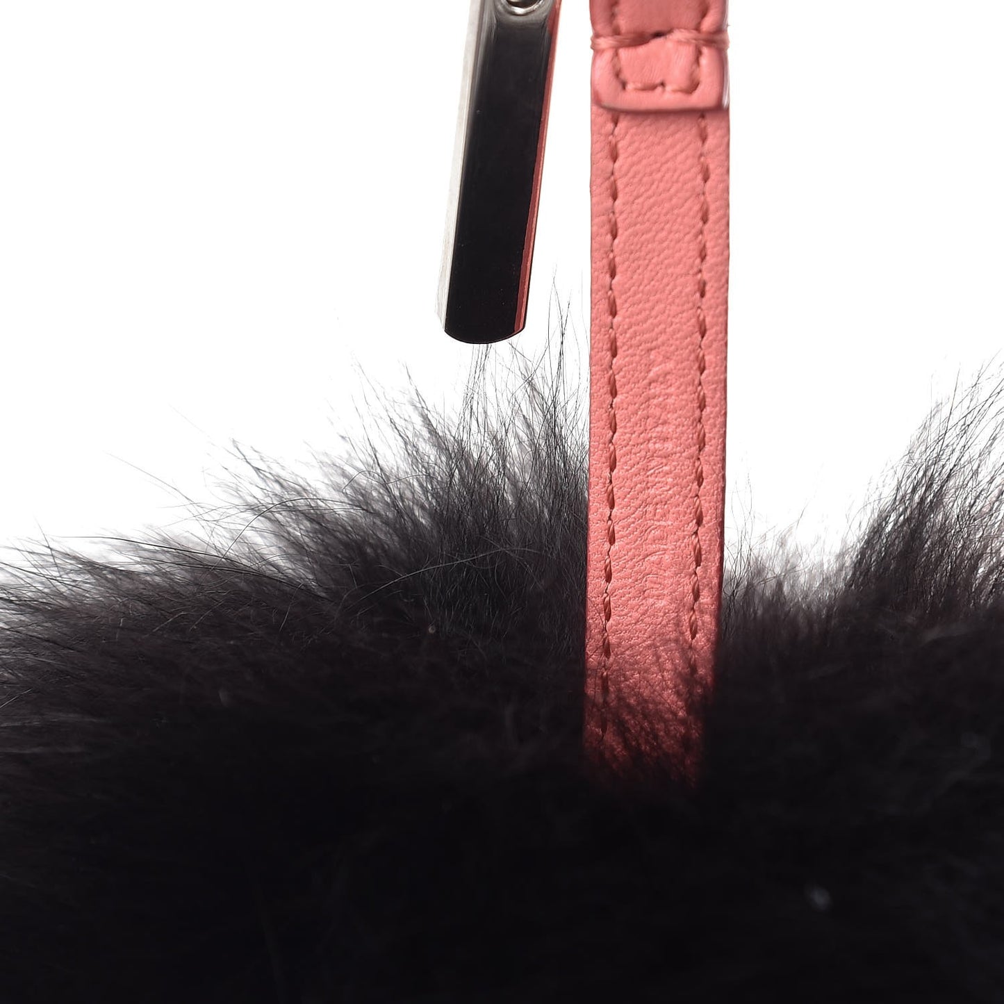 Fox Fur C ABCharm Bag Charm Pink Black