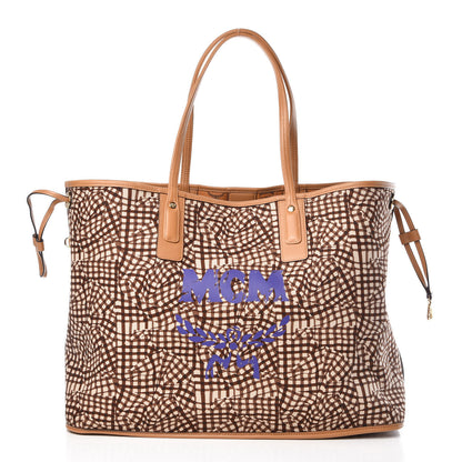 MCM Visetos Large Liz Reversible Shopper Tote Cognac 3 of 12
