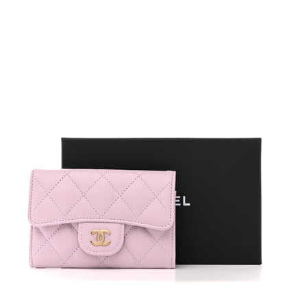 Chanel Caviar Quilted Flap Card Holder Wallet Light Purple 9 of 9