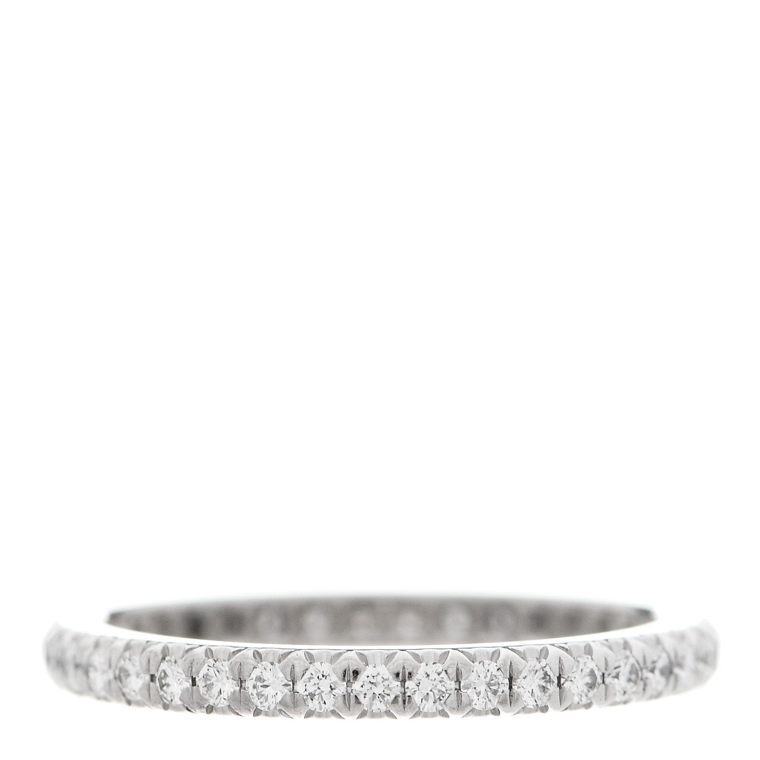 Tiffany Platinum Diamond .31ctw Soleste Eternity Band Ring 48 4.5 2 of 3