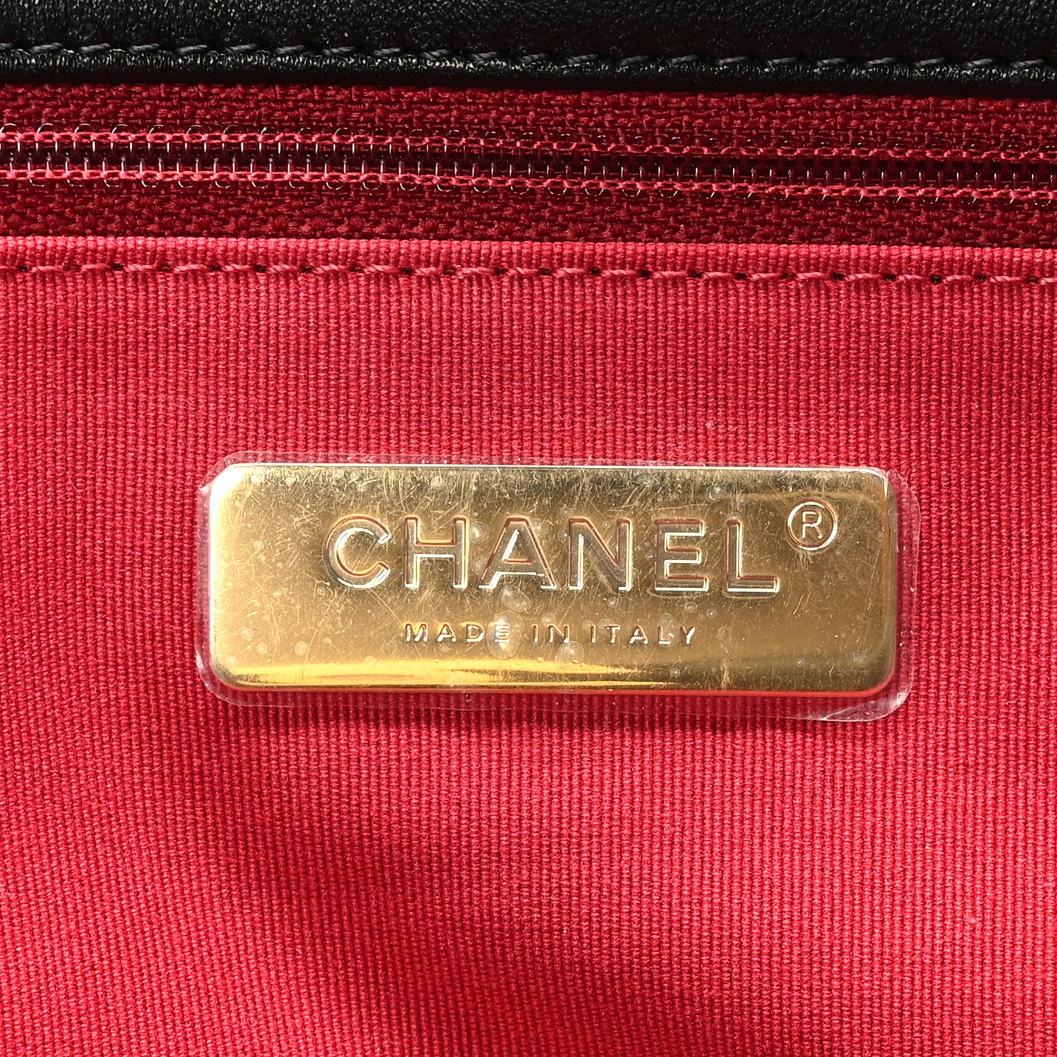 Chanel Lambskin Quilted Chanel 19 East West Shopping Bag Black 6 of 9