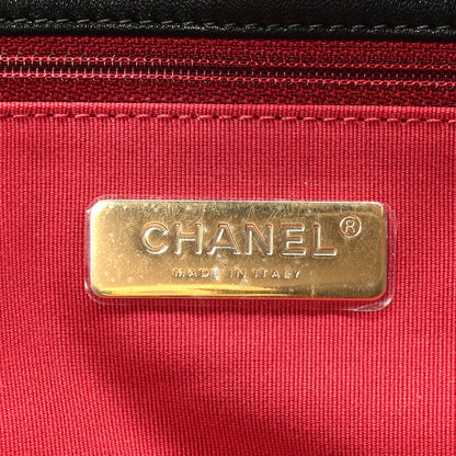 Chanel Lambskin Quilted Chanel 19 East West Shopping Bag Black 6 of 9