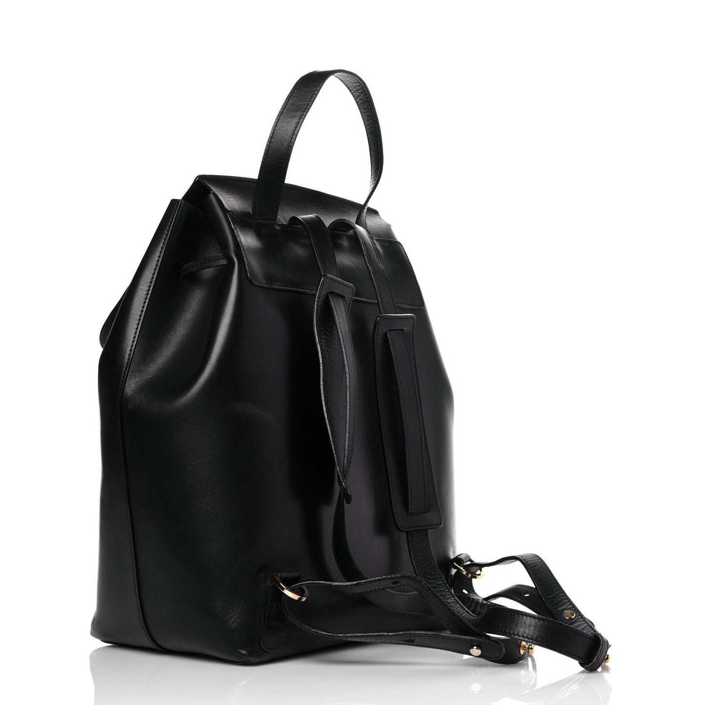 Vegetable Tanned Calfskin Backpack Black Flamma