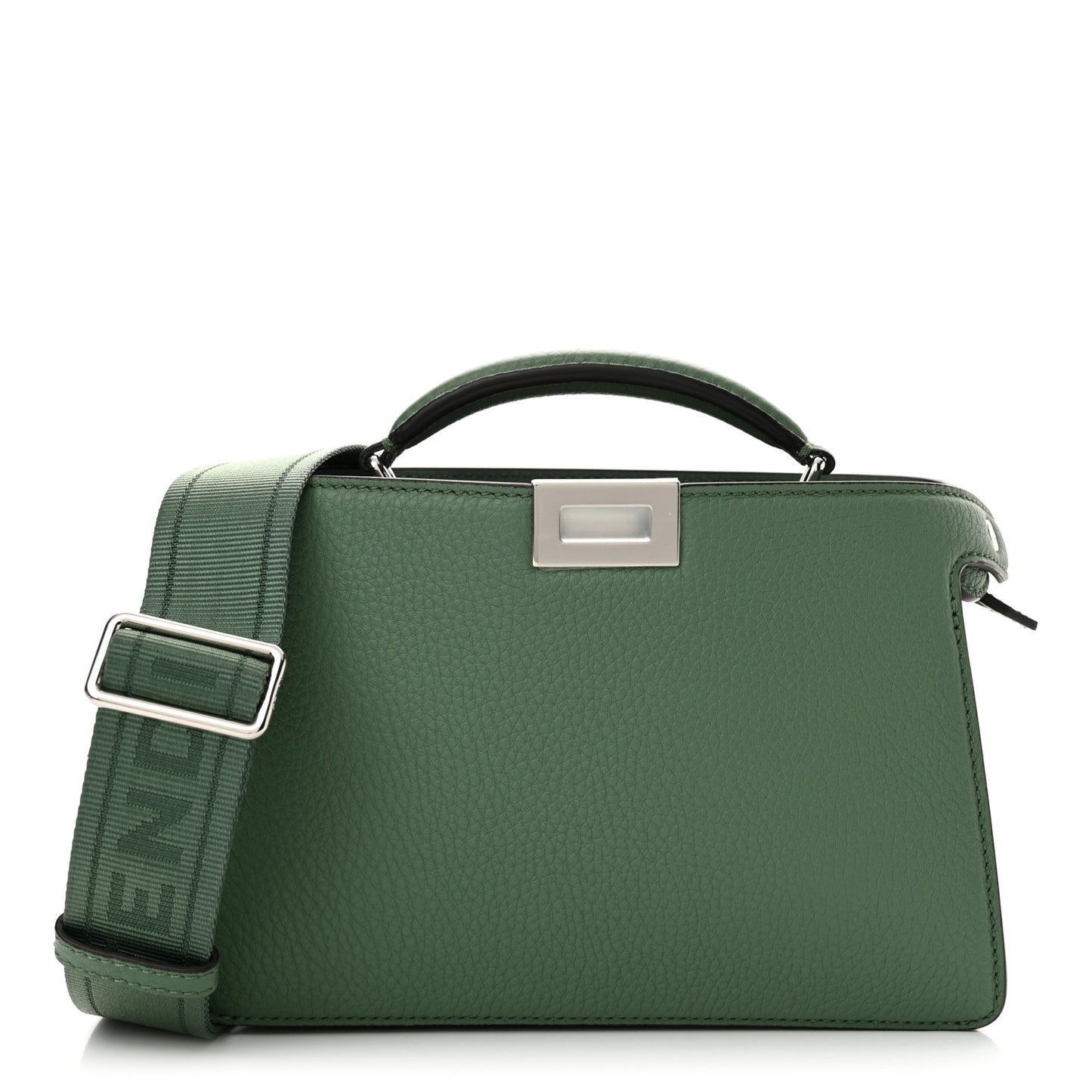 Cuoio Romano Vitello Cover Bi-Color Peekaboo I See U X Cross Satchel Green Island Maya