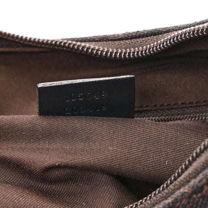 Gucci Denim Monogram Small Hobo Dark Brown 7 of 11