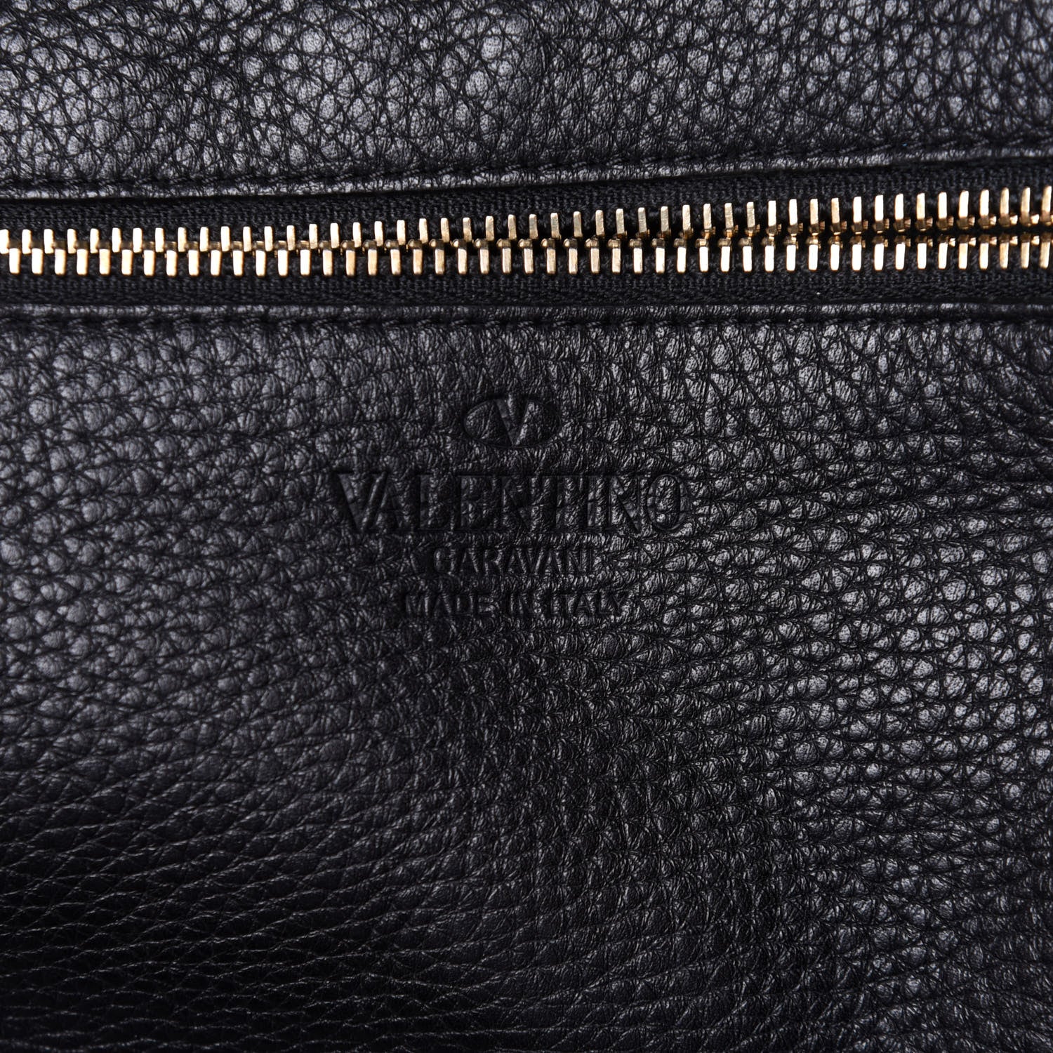 Valentino Garavani Pebbled Calfskin Medium Rockstud Tote Black 13 of 20