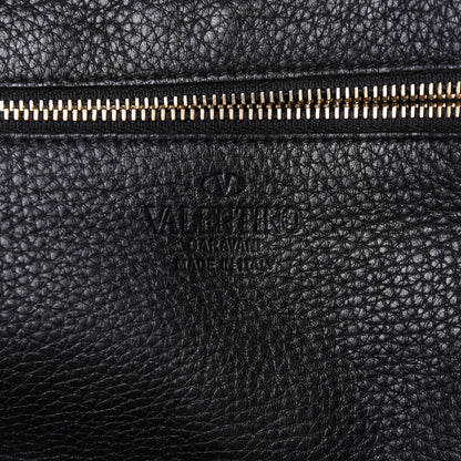 Valentino Garavani Pebbled Calfskin Medium Rockstud Tote Black 13 of 20