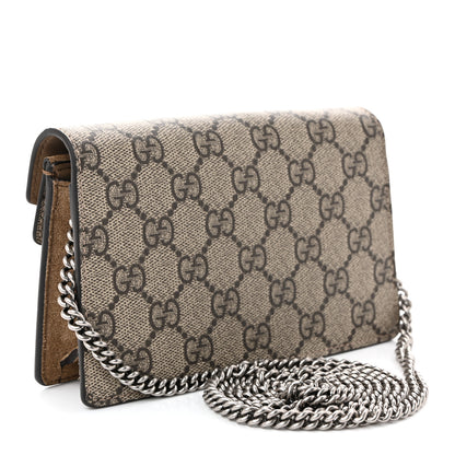 Gucci GG Supreme Monogram Super Mini Dionysus Shoulder Bag Taupe 3 of 10