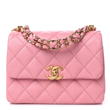 Chanel Caviar Quilted Mini Coco First Flap Pink 1 of 9