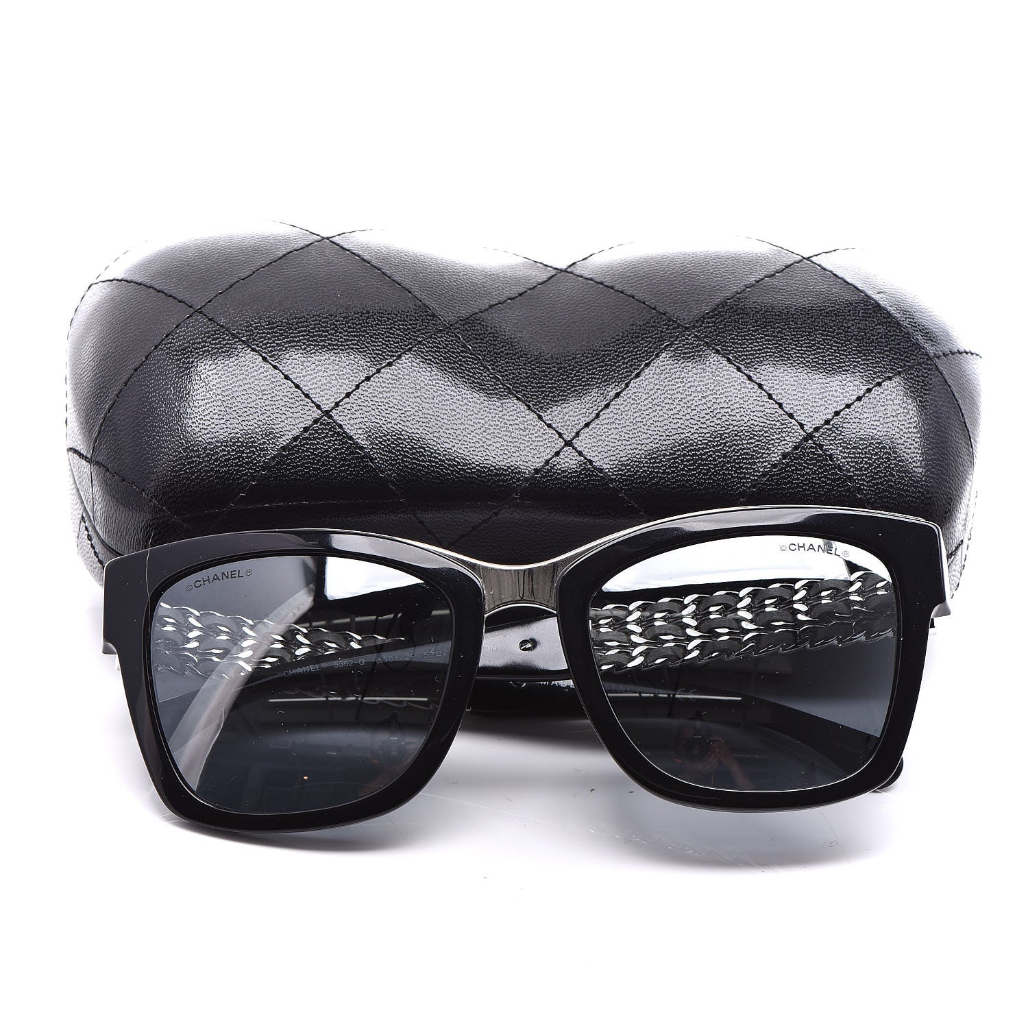 Chanel Square Chain Sunglasses 5362-Q Black 8 of 8