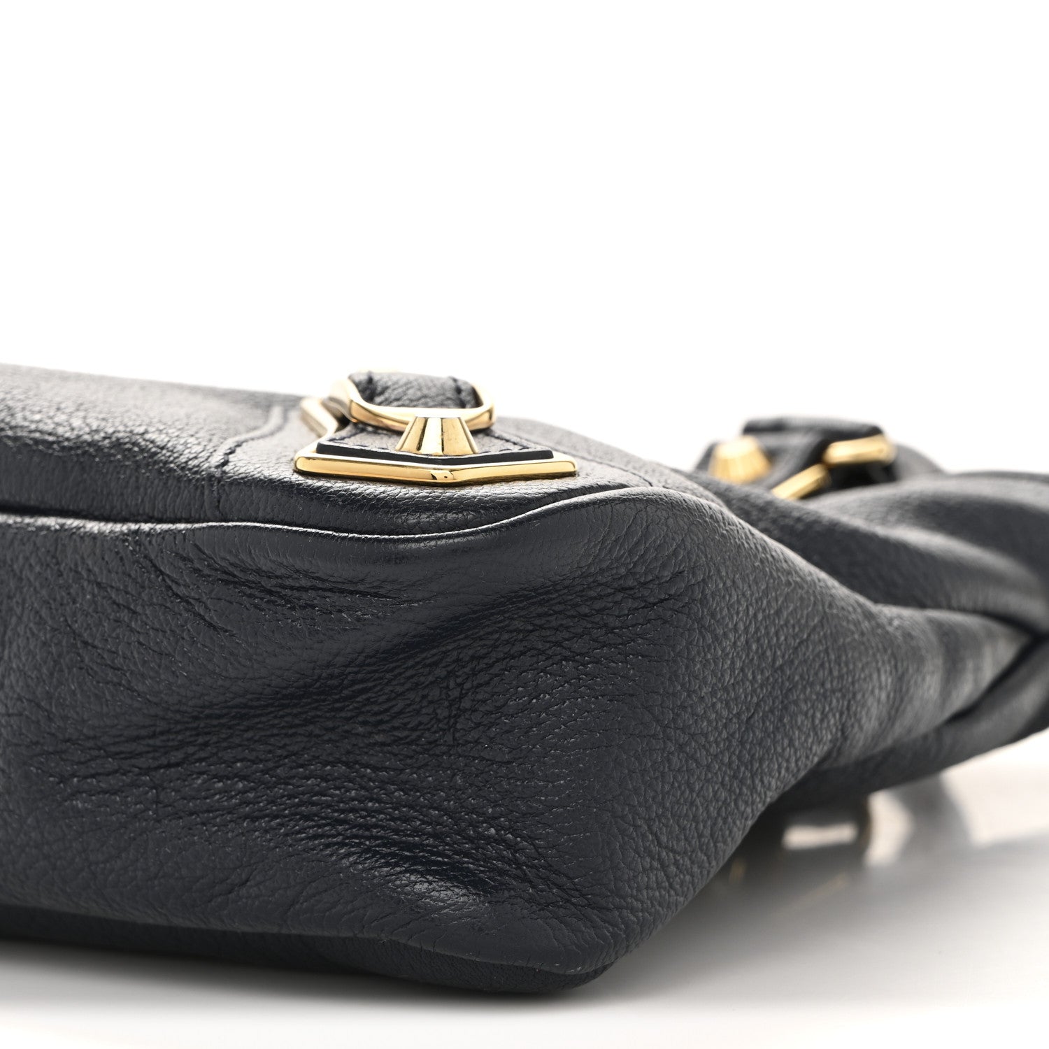 Balenciaga Chevre Gold Metallic Edge Hardware Town Bleu Nuit Dark Sea 10 of 15