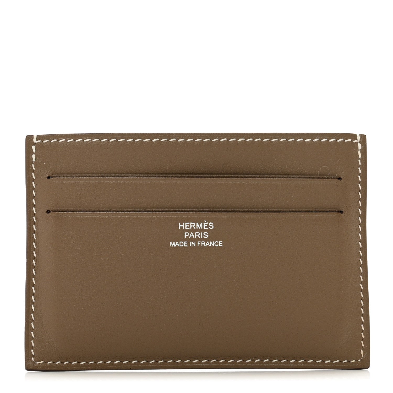 Hermes Swift Citizen Twill Card Case Etoupe 1 of 7
