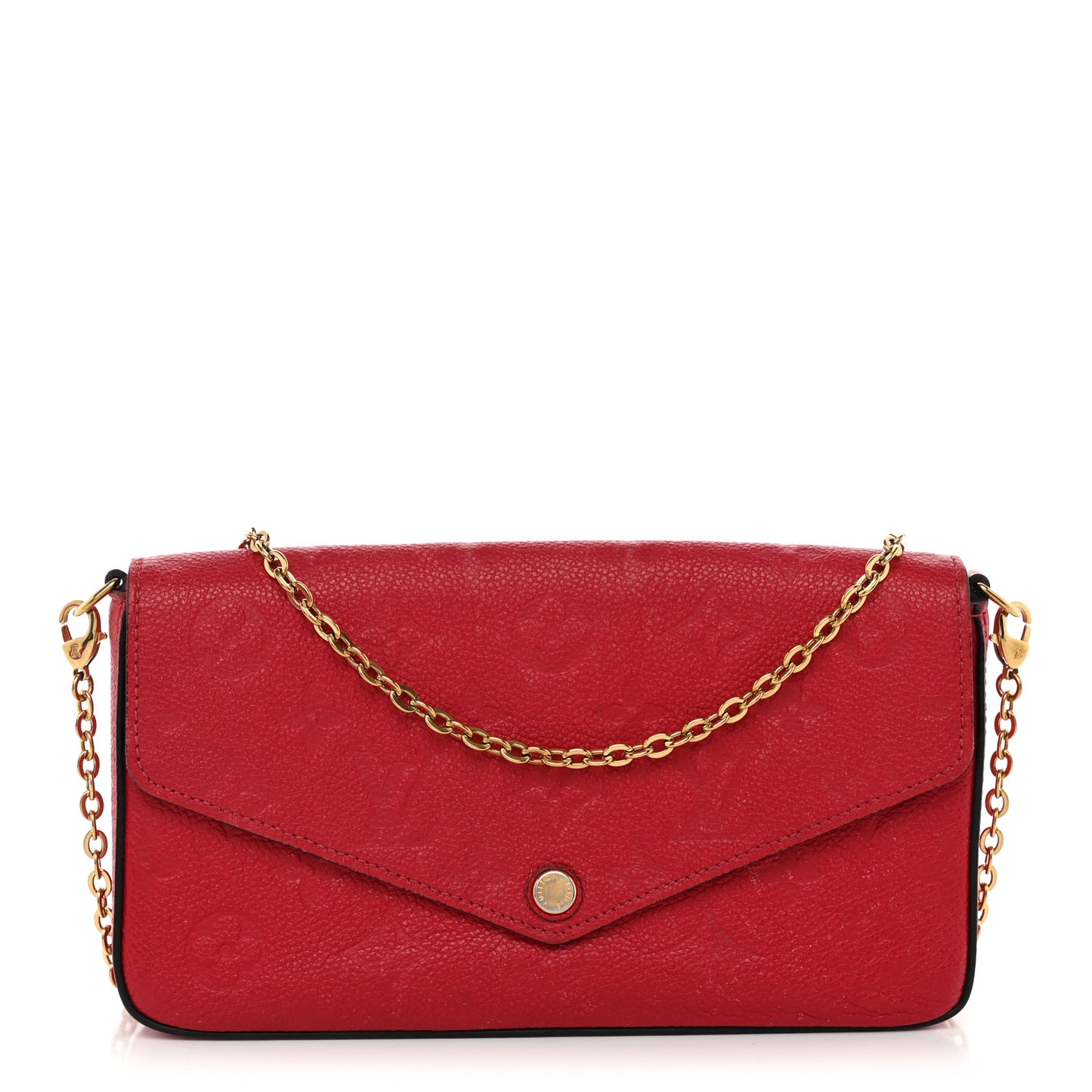 Empreinte Pochette Felicie Chain Wallet Scarlet