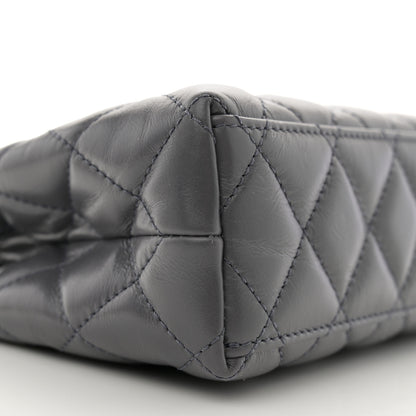 Chanel Shiny Aged Calfskin Quilted Nano Kelly Shopper Grey 9 of 11