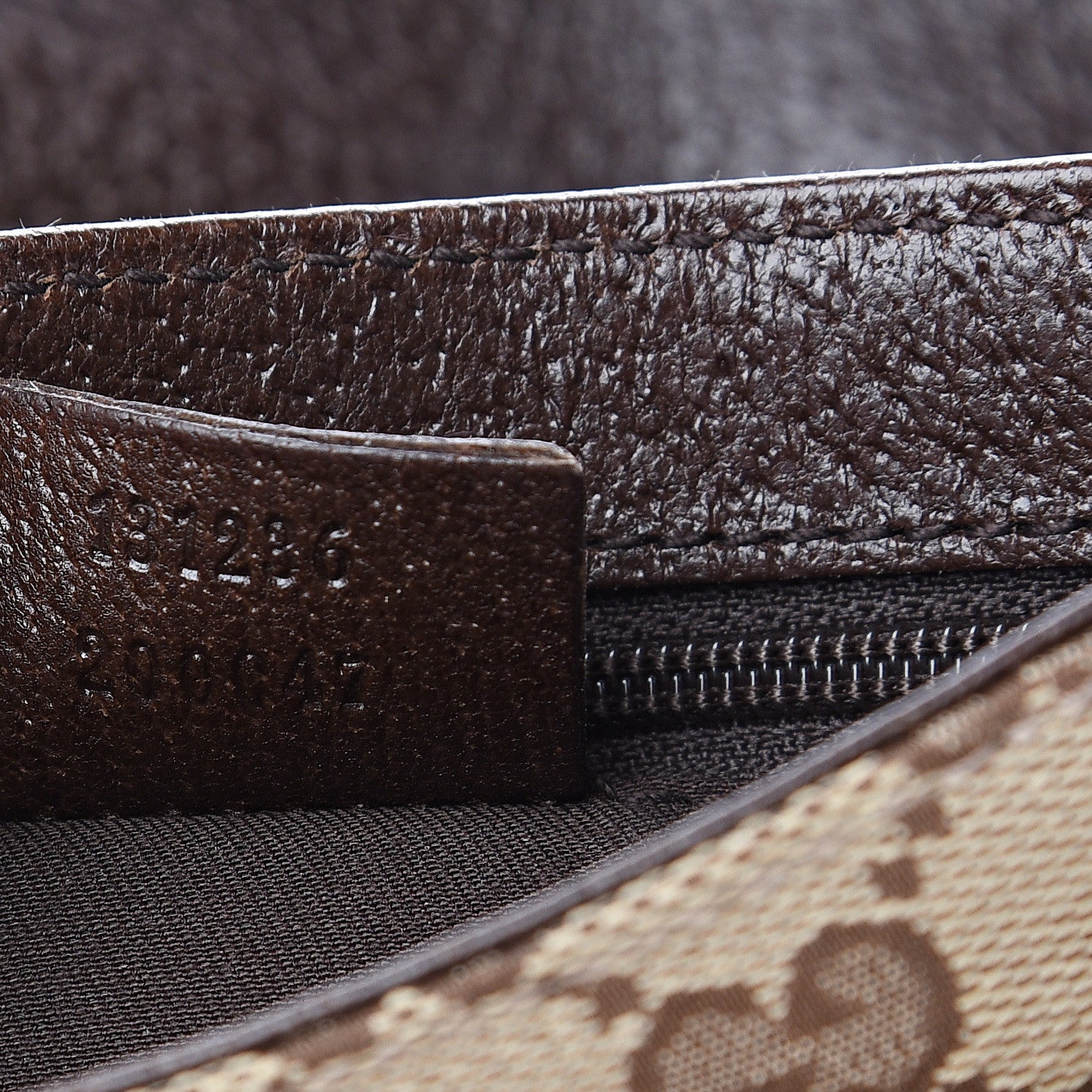 Gucci Monogram Waist Pouch Bag Dark Brown 6 of 9