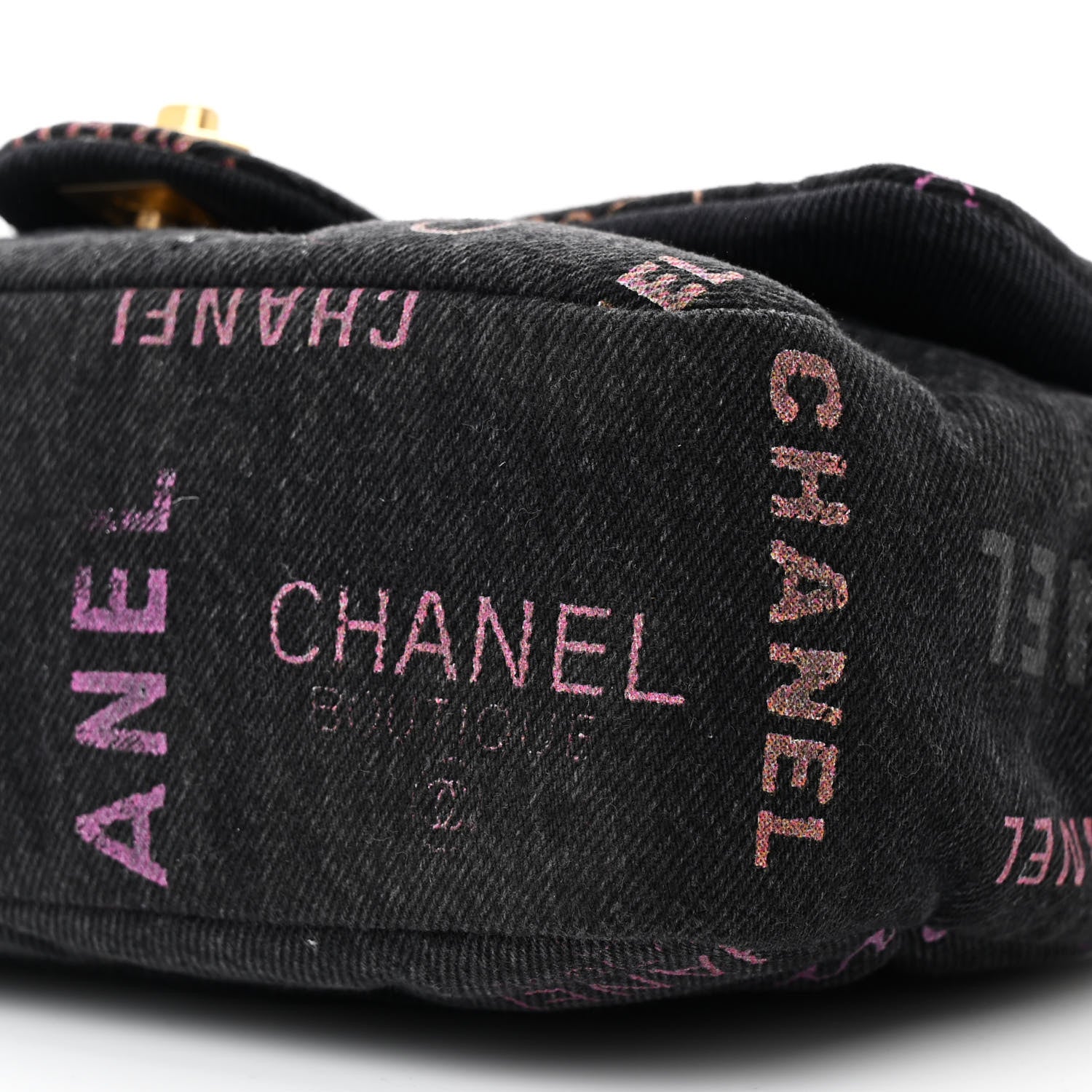 Chanel Denim Quilted Denim Mood Mini Rectangular Flap Black Multicolor 11 of 12
