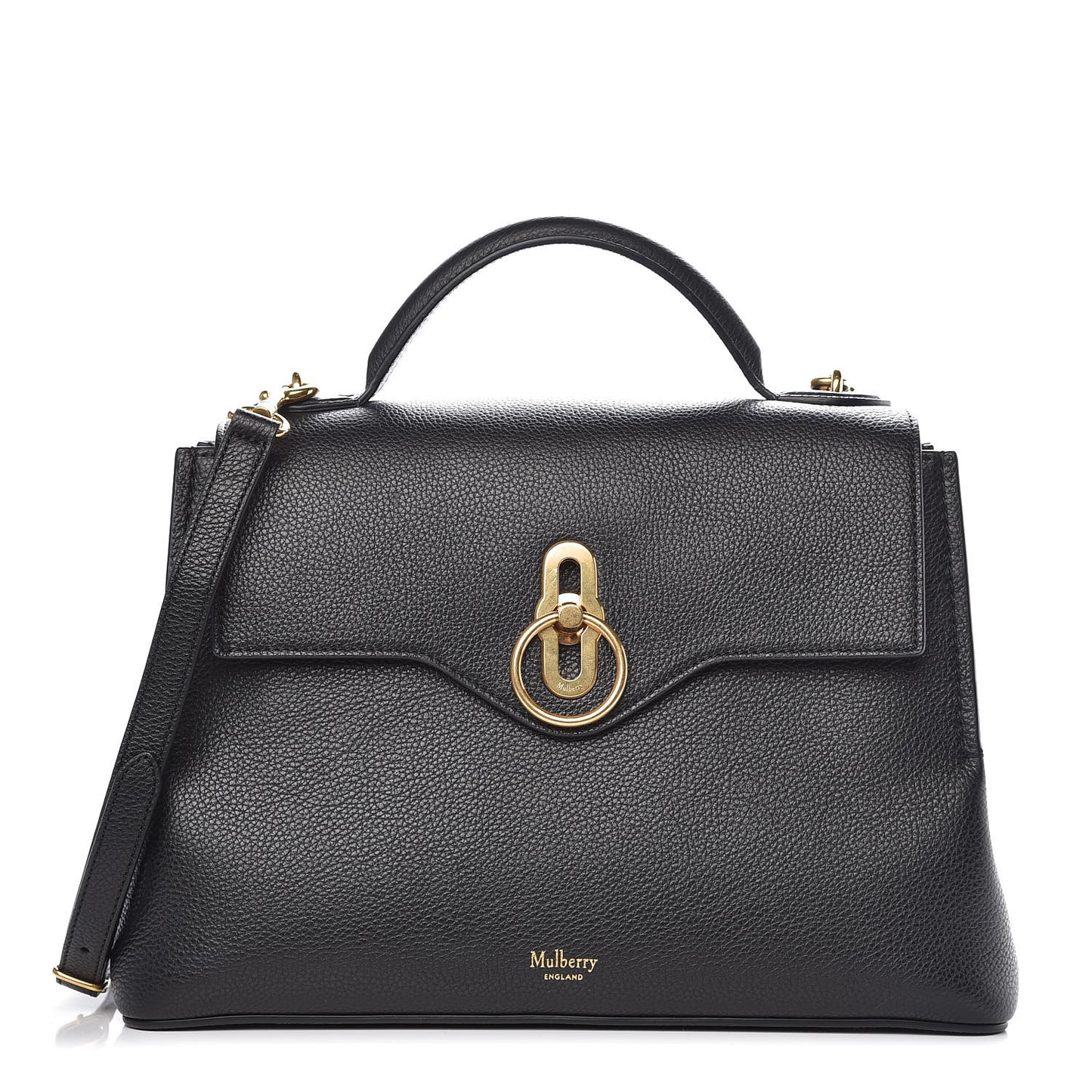 Small Classic Grain Calfskin Small Seaton Black