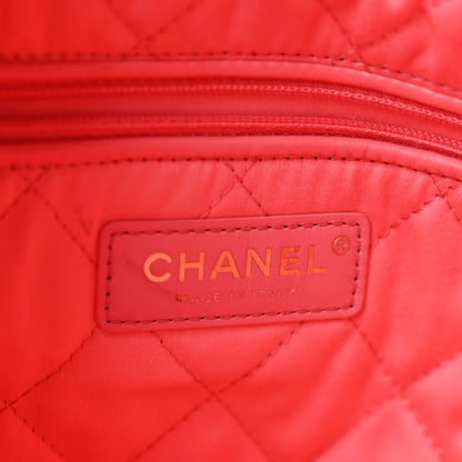 Chanel Shiny Calfskin Quilted Chanel 22 Coral Pink 6 of 11