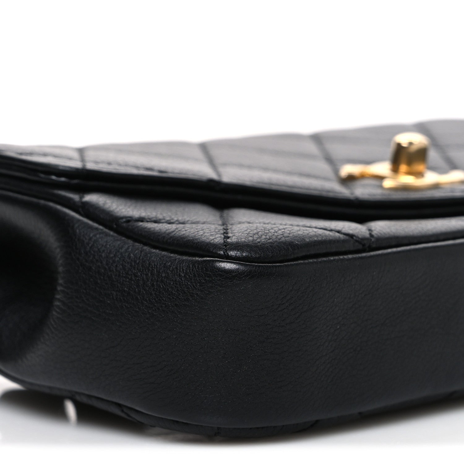 Chanel Calfskin Quilted Flap Waist Bag Black 9 of 10