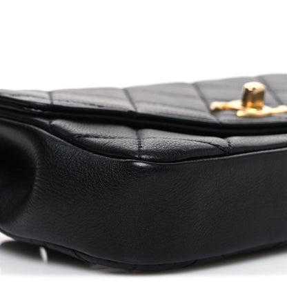 Chanel Calfskin Quilted Flap Waist Bag Black 9 of 10